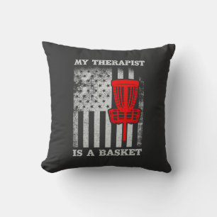 Funny American Flag Ultimate Frisbee Zitat Kissen