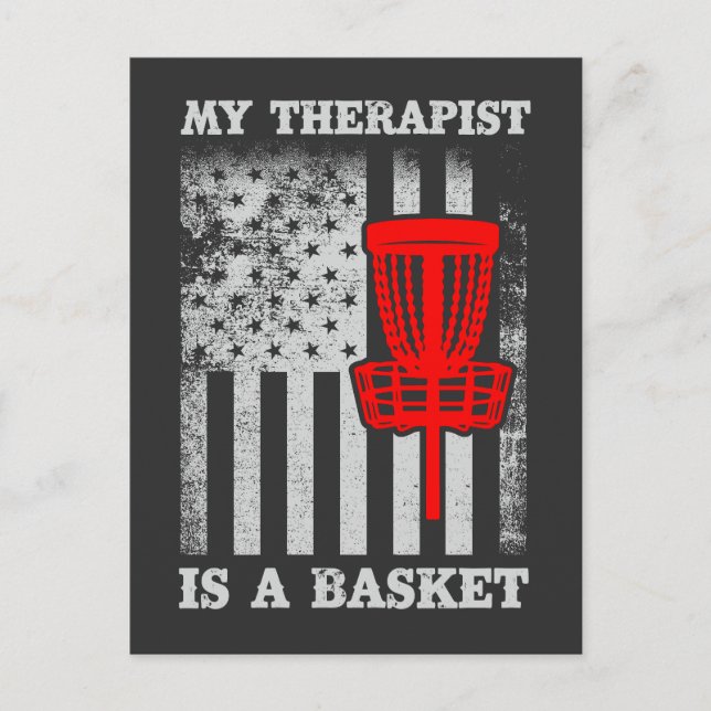 Funny American Flag Ultimate Frisbee Zitat Postkarte (Vorderseite)
