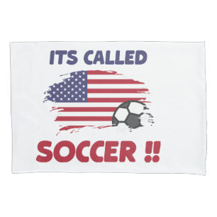 Funny american flagge namens SOCCER nicht FOOTBALL Kissenbezug