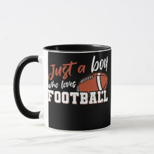 Funny American Football Player Nur ein Junge, der Tasse