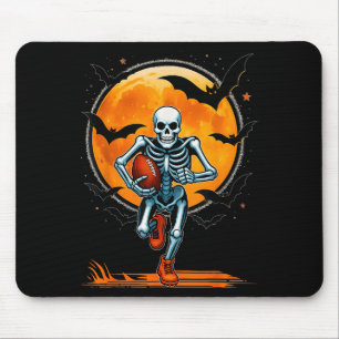 Funny American Football Skeleton Player Halloween Mousepad