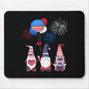 Funny American Gnomes Cool 4. Juli Tag Unabhängigk Mousepad