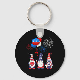 Funny American Gnomes Cool 4. Juli Tag Unabhängigk Schlüsselanhänger