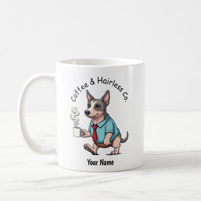 Funny American Hairless Business Suit Coffee  Kaffeetasse (Links)