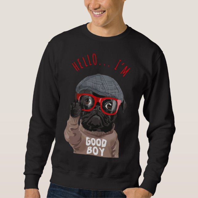 Funny American Pitbull Dog Lover Sweatshirt (Vorderseite)