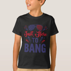 Funny Amerikanische Unabhängigkeitstag gerade hier T-Shirt