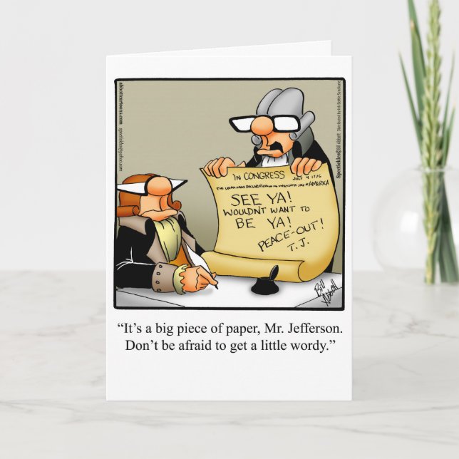 Funny Amerikanische Unabhängigkeitstag Grußkarte Karte (Vorderseite)