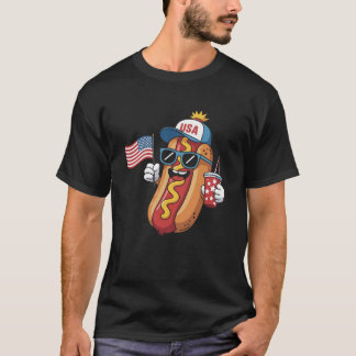 Funny Amerikanische Unabhängigkeitstag Hotdog Patr T-Shirt