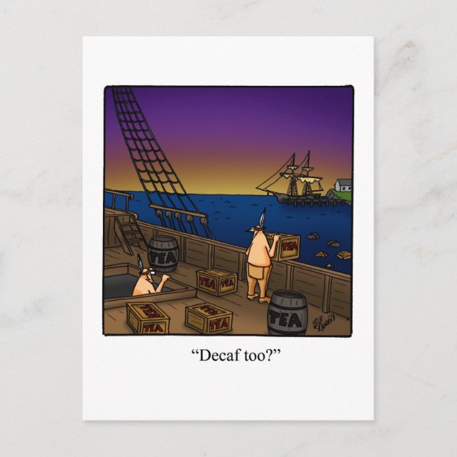 Funny Amerikanische Unabhängigkeitstag Postcard Ankündigungspostkarte (Vorderseite)