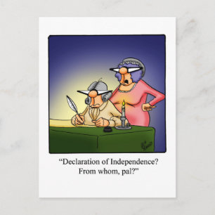 Funny Amerikanische Unabhängigkeitstag Postcard Ankündigungspostkarte