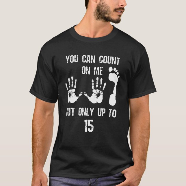 Funny Amputee Leg Foot Amputation Count on Me Disc T-Shirt (Vorderseite)