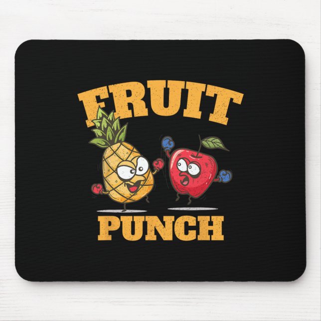 Funny Ananas Apfel Boxing Juice Tropical Fruit Mousepad (Vorne)