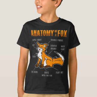 Funny Anatomy a Fox Furry Fursona Frauen T-Shirt