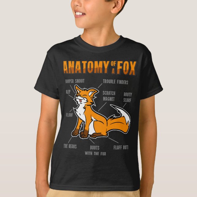 Funny Anatomy a Fox Furry Fursona Frauen T-Shirt (Vorderseite)