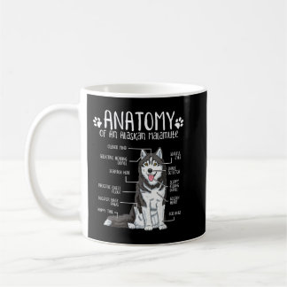 Funny Anatomy Alaskan Malamute Dog Lover Kaffeetasse