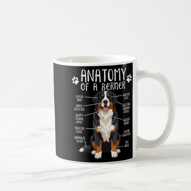 Funny Anatomy Bernese Mountain Dog Cute Berner Lov Kaffeetasse (Rechts)