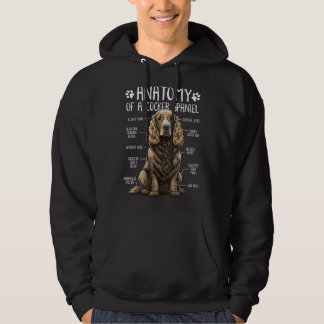 Funny Anatomy Cocker Spaniel Dog Cocker Spaniel Lo Hoodie