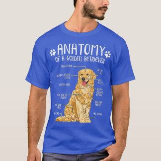 Funny Anatomy Golden Retriever Dog Lover-Gigapixe T-Shirt