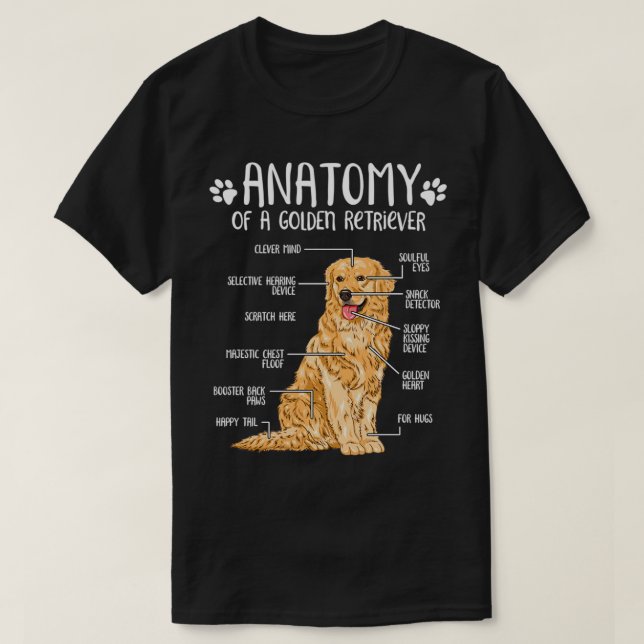 Funny Anatomy Golden Retriever Dog Lover Pullover (Design vorne)