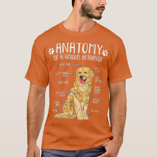 Funny Anatomy Golden Retriever Dog Lover T-Shirt