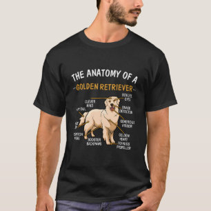 Funny Anatomy of a Golden Retriever for Dog Lovers T-Shirt