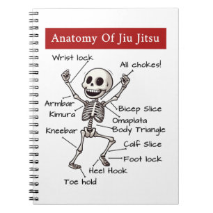 Funny Anatomy of Jiu Jitsu Submissions Technique Notizblock