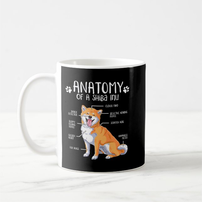 Funny Anatomy Shiba Inu Dog Lover 462 Kaffeetasse (Links)