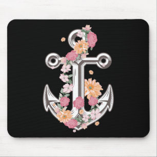 Funny Anchor Design for Women Girls Anker Ship Lov Mousepad