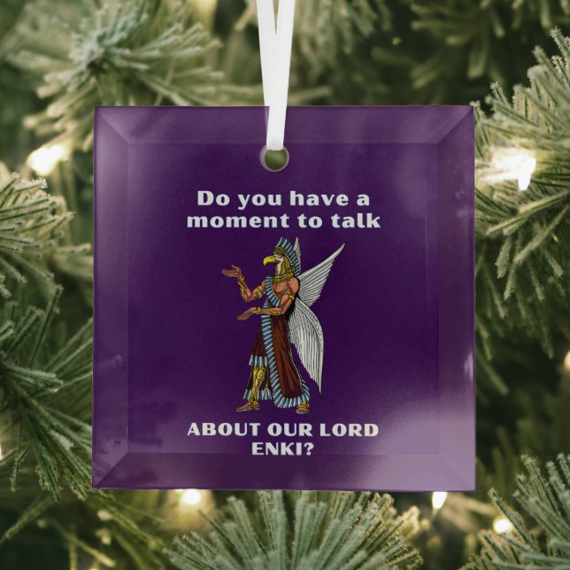 Funny Ancient UFO Annunaki Alien Ornament Aus Glas (Insitu)