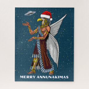 Funny Ancient UFO Annunaki Alien Weihnachten Puzzle