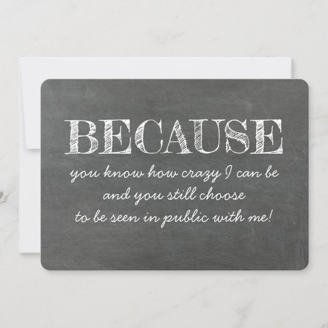 Funny and Sweet Bridesmaid Card Einladung (Vorderseite)