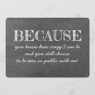 Funny and Sweet Bridesmaid Card Einladung