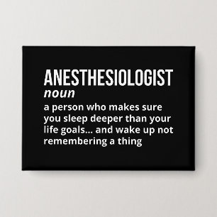 Funny Anesthesiologin Definition Button