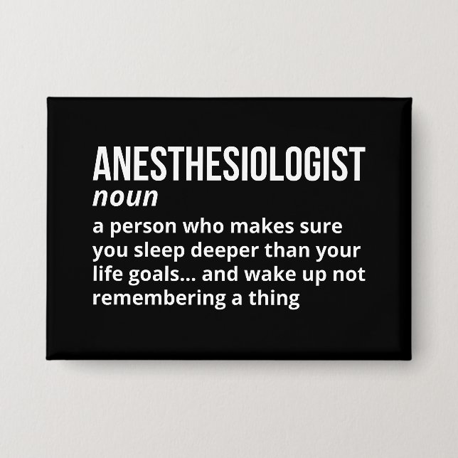 Funny Anesthesiologin Definition Button (Vorderseite)