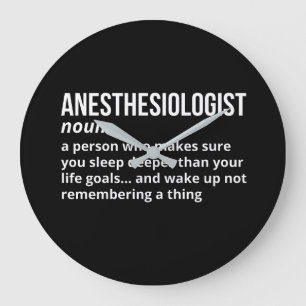 Funny Anesthesiologin Definition Große Wanduhr