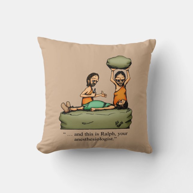 Funny Anesthesiologin Throw Pillow Kissen (Vorderseite)