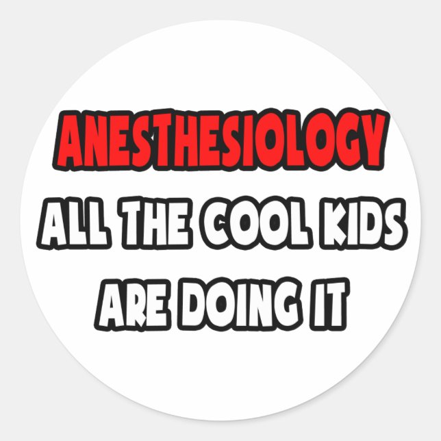 Funny Anesthesiologist Shirts und Geschenke Runder Aufkleber (Vorderseite)