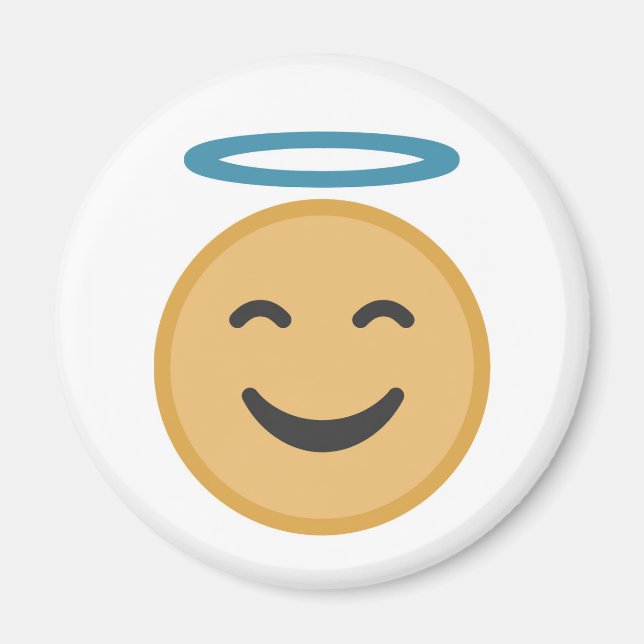 Funny Angel Emoji Cartoon Magnet (Vorne)