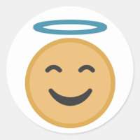 Funny Angel Emoji Cartoon