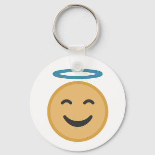 Funny Angel Emoji Cartoon Schlüsselanhänger