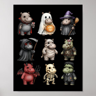 Funny Angesagt Ghost Hexe Zombie Halloween Kostümj Poster