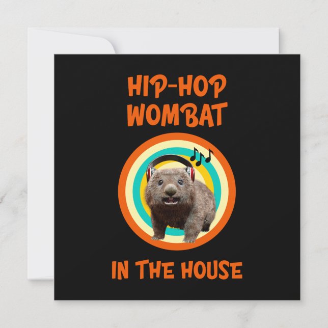 Funny Angesagt hop Wombat im Haus (Vorderseite)