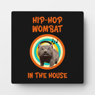 Funny Angesagt hop Wombat im Haus Fotoplatte