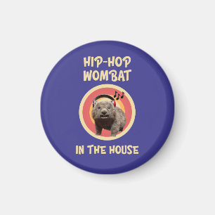 Funny Angesagt hop Wombat im Haus Magnet