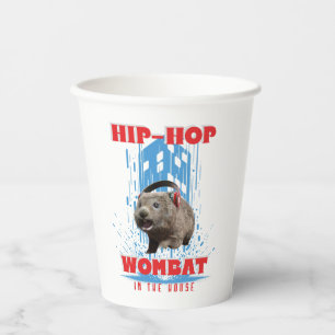 Funny Angesagt hop Wombat im Haus Pappbecher