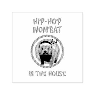 Funny Angesagt hop Wombat im Haus Permastempel