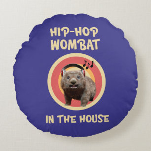 Funny Angesagt hop Wombat im Haus Rundes Kissen