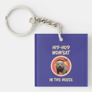 Funny Angesagt hop Wombat im Haus Schlüsselanhänger
