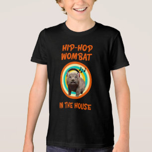 Funny Angesagt hop Wombat im Haus Tri-Blend Shirt