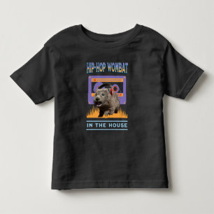 Funny Angesagt-Hop Wombat Music Lover mit Kopfhöre Kleinkind T-shirt